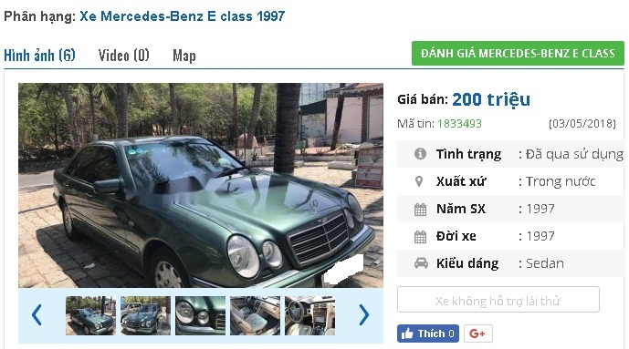 Những chiếc Mercedes cũ này đang rao bán giá 200 triệu tại Việt Nam