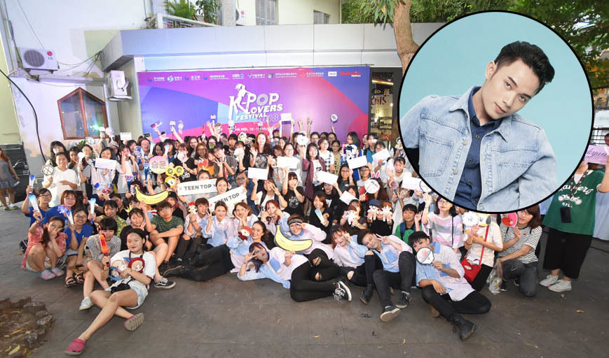 Trúc Nhân cùng hàng trăm bạn trẻ cuồng nhiệt trong lễ hội dành cho fan K-pop