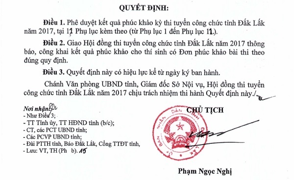 Thi công chức đứng đầu bảng, phúc khảo 'trượt thẳng cẳng'