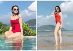 Diễn viên Bảo Thanh diện bikini đỏ rực khoe dáng sexy