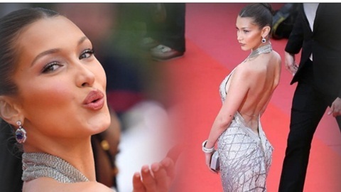 Siêu mẫu Bella Hadid khoe lưng trần quyến rũ