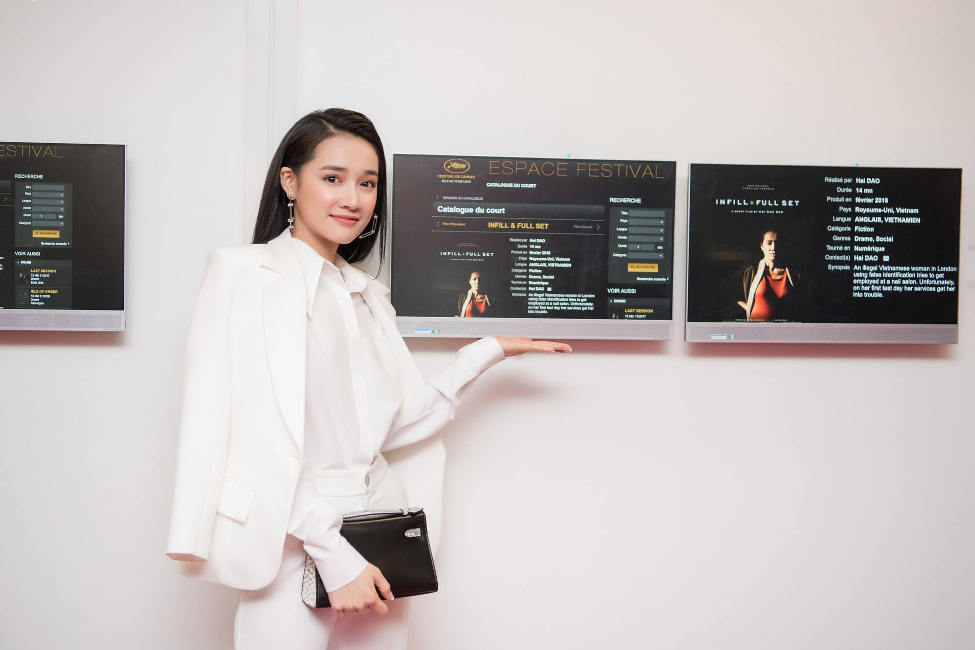 Nhã Phương đến Cannes quảng bá cho vai diễn mang bầu