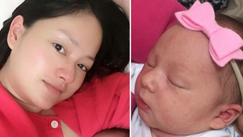 Diễn viên Lan Phương khoe ảnh con gái đầu lòng 1 ngày tuổi