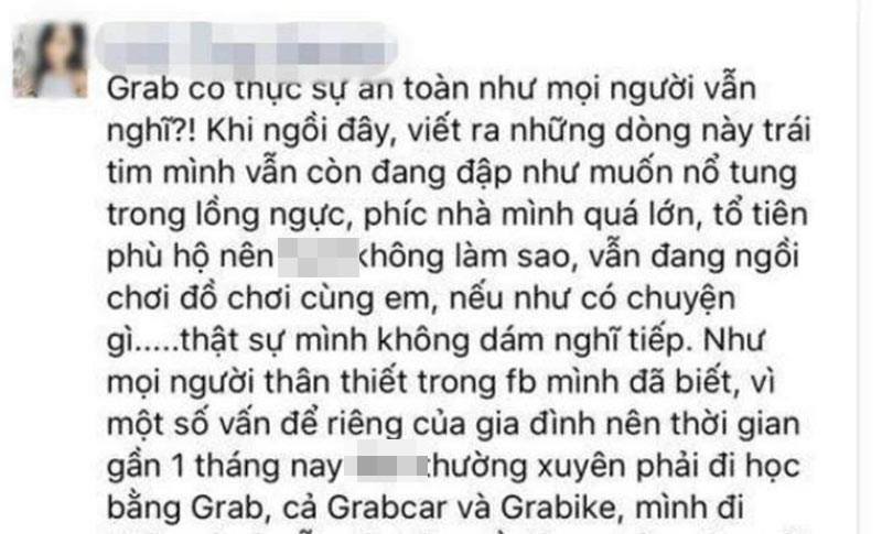 Tài xế Grab bị tố quấy rối tình dục bé gái 9 tuổi