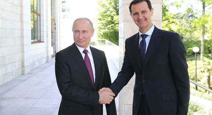 Tổng thống Syria bất ngờ tới dinh thự của ông  Putin