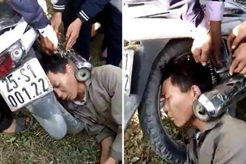 Người đàn ông bị kẹp đầu vào ống pô xe máy: Tai nạn khiến dân mạng 'đau đầu' tìm lời giải