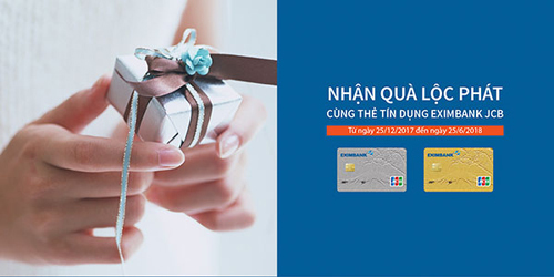 Mở thẻ Eximbank JCB, nhận quà lộc phát