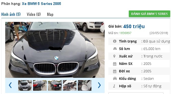 Những chiếc ô tô BMW cũ này đang rao bán tầm giá 200 triệu đồng tại Việt Nam