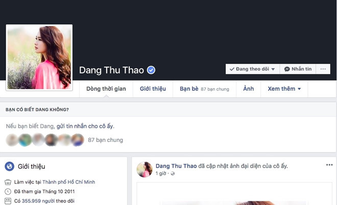 Facebook hoa hậu Đặng Thu Thảo và loạt sao Việt bị hacker tấn công
