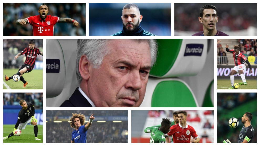 Napoli,MU,Real Madrid,Ancelotti,Benzema,Vidal,David Luiz