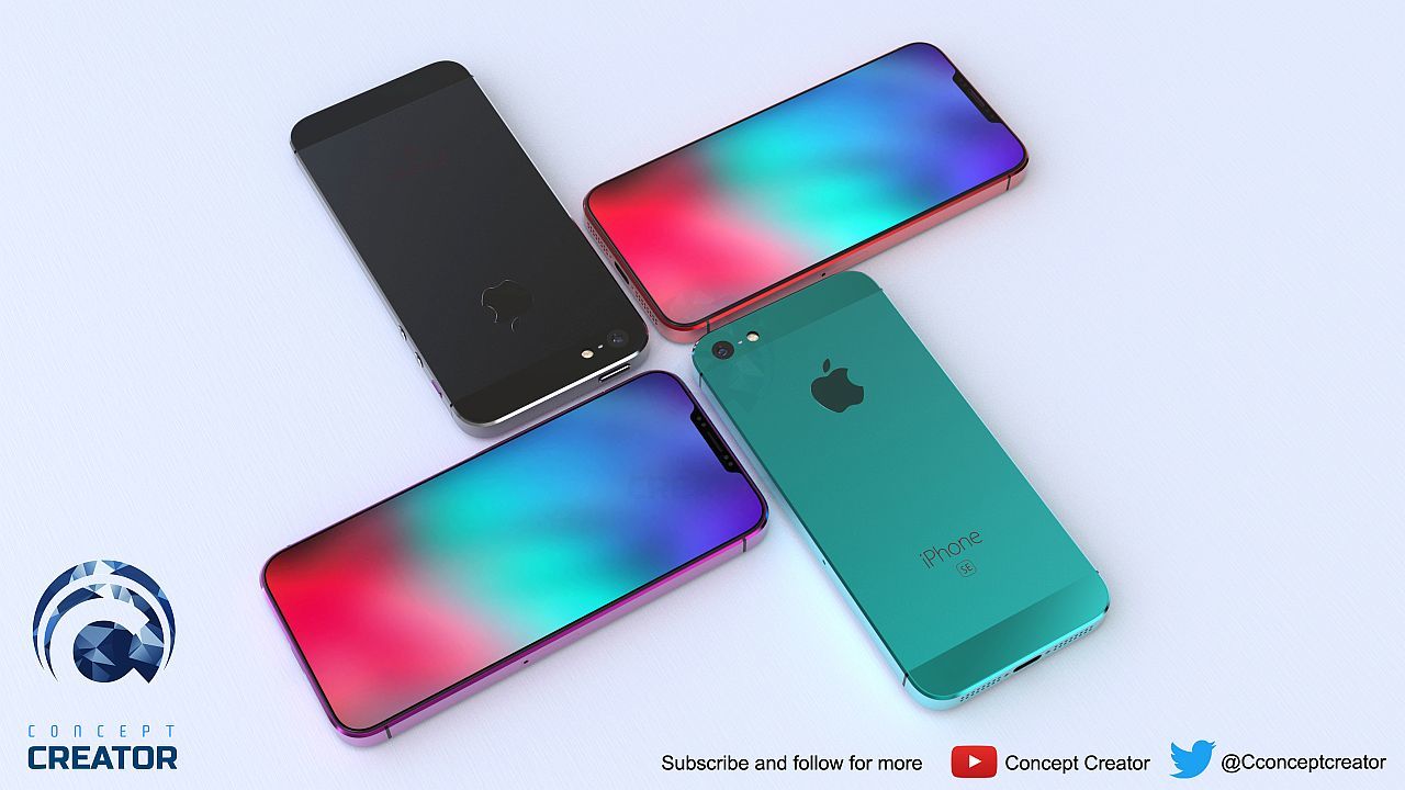 Hình dáng iPhone SE2: mặt lưng iPhone SE, vỏ ngoài iPhone X