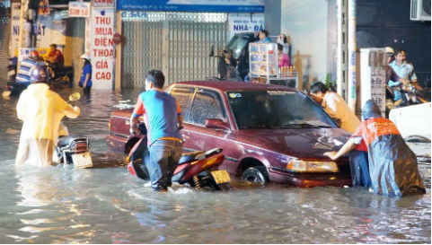 'Tụ nước' biến mất trong báo cáo về chống ngập ở TP.HCM