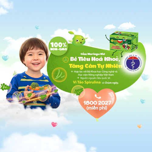 Moringa Kid - giúp tiêu hóa khỏe để trẻ tăng cân tự nhiên