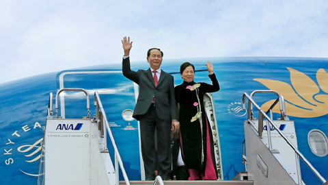 Nhật Bản bắn 21 loạt đại bác chào mừng Chủ tịch nước