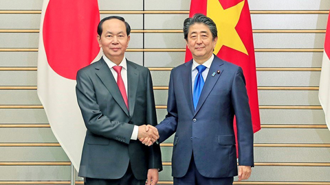 Chủ tịch nước hội đàm với Thủ tướng Nhật Bản Shinzo Abe
