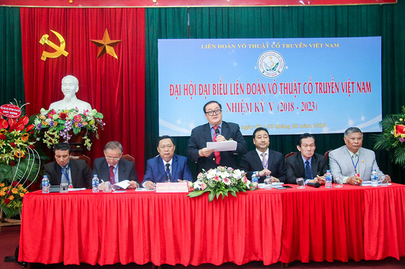 Ông Hoàng Vĩnh Giang tái đắc cử Chủ tịch Liên đoàn võ thuật cổ truyền Việt Nam