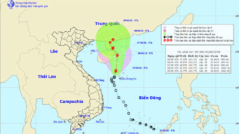 Bão số 2 vần vũ ở biển Đông, gió giật cấp 10