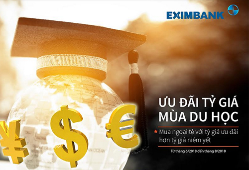 Eximbank: Ưu đãi tỷ giá mùa du học