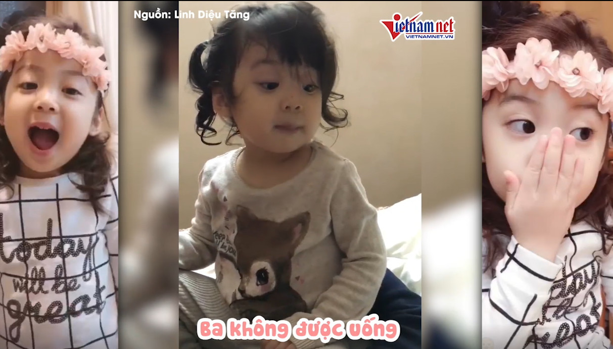 Tan chảy trước video con gái dặn ba không được uống bia