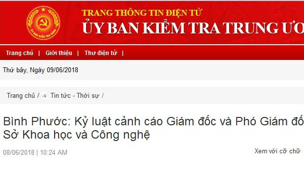 Kỷ luật cán bộ chủ chốt 2 tỉnh