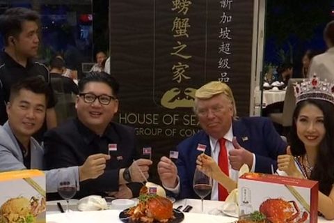 bản sao Kim Jong Un, Donald Trump dự "thượng đỉnh cua sốt ớt" ở Singapore