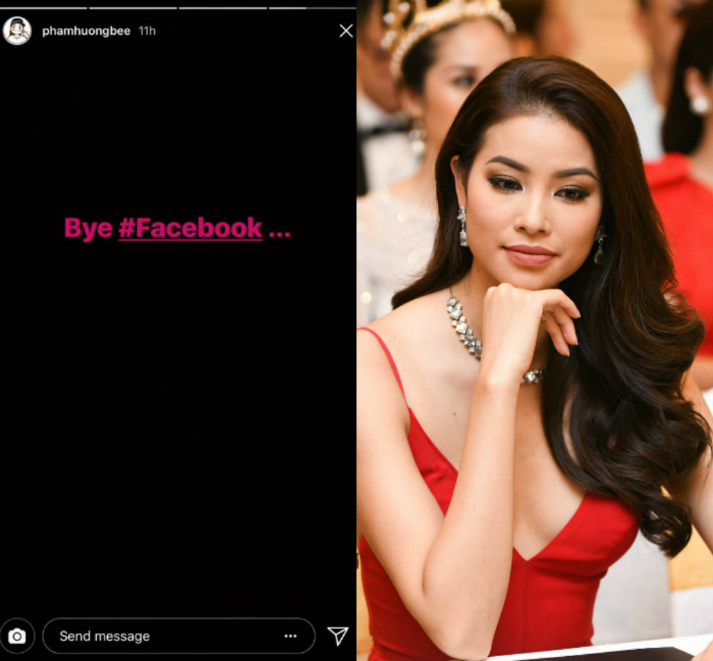 Hoa hậu Phạm Hương tuyên bố sẽ khóa Facebook cá nhân
