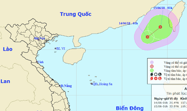 Xuất hiện áp thấp nhiệt đới mới trên biển Đông