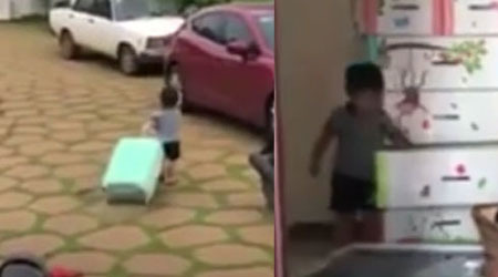 Clip: Bị ba mắng, cậu bé hùng hồn xếp đồ, kéo va li bỏ nhà đi và cái kết dễ thương