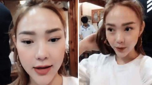 Minh Hằng gây chú ý với chiếc cằm nhìn như muốn rụng