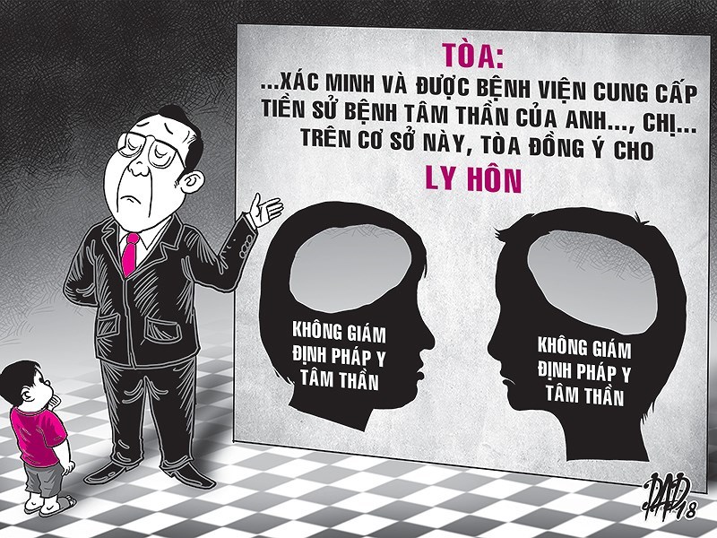 Vợ chồng tâm thần ly hôn