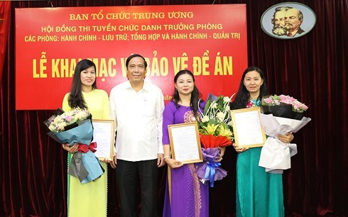 Ban Tổ chức Trung ương bổ nhiệm 3 nữ trưởng phòng sau thi tuyển