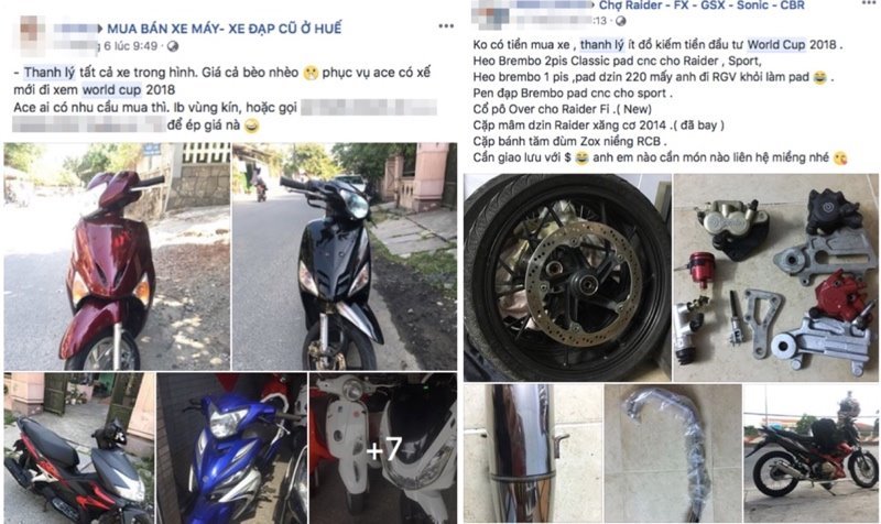 Rộ mua bán đồ cũ mùa World Cup