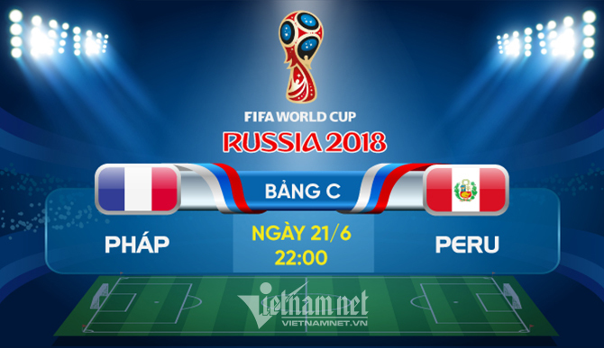 Link xem trực tiếp Pháp vs Peru, 22h ngày 21/6