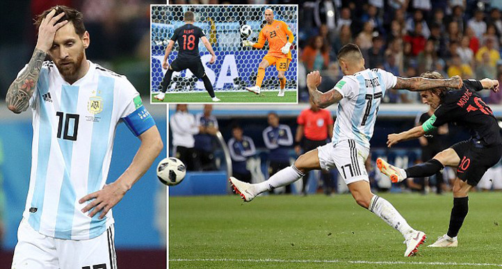 Argentina thua tan nát trước Croatia