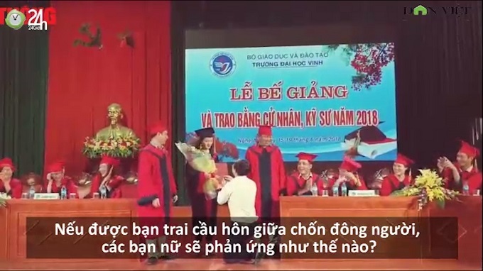 Chị em phản ứng thế nào nếu được cầu hôn chốn đông người?