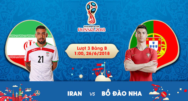 Trực tiếp Iran vs Bồ Đào Nha