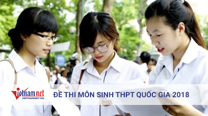 Đề thi môn Sinh học thi tốt nghiệp THPT quốc gia 2018