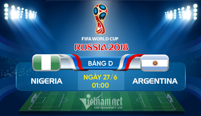 Link xem trực tiếp Argentina vs Nigeria, 01h ngày 27/6