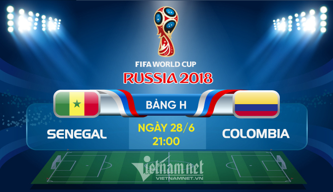 Link xem trực tiếp Senegal vs Colombia, 21h ngày 28/6