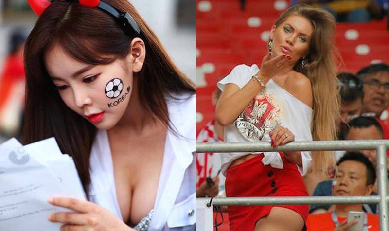 Bóng hồng sexy trên khán đài World Cup 2018