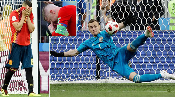 Video bàn thắng Nga 1-1 Tây Ban Nha (pen 4-3)