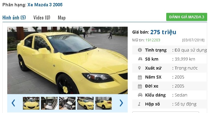 Những chiếc ô tô Mazda cũ này đang rao bán tầm giá 200 triệu tại Việt Nam