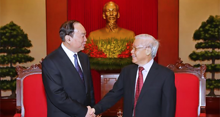 Tổng bí thư tiếp đoàn đại biểu Đảng Cộng sản Trung Quốc