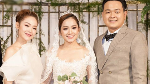 Minh Hằng xinh đẹp bên em dâu hot girl trong đám cưới của em ruột