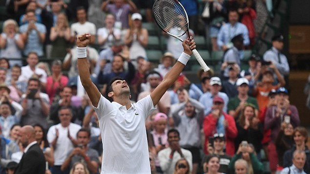 Djokovic chiến Kei Nishikori ở tứ kết Wimbledon