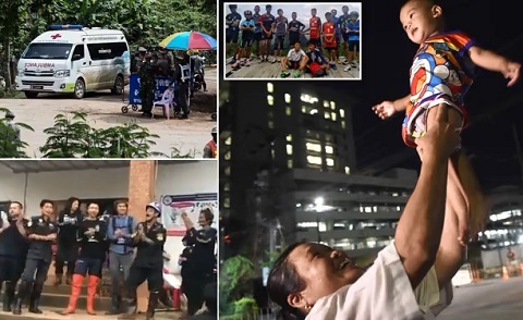 Người Thái mở tiệc xuyên đêm mừng đội bóng được cứu