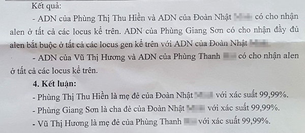 Thông tin bất ngờ phía một gia đình trao nhầm con ở Hà Nội