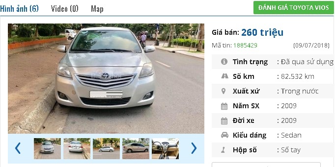 Chiếc ô tô Toyota cũ này đang rao bán tầm giá 200 triệu tại Việt Nam