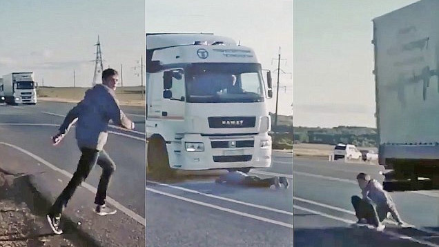 Tranh cãi về video chui gầm xe tải vì thua độ World Cup