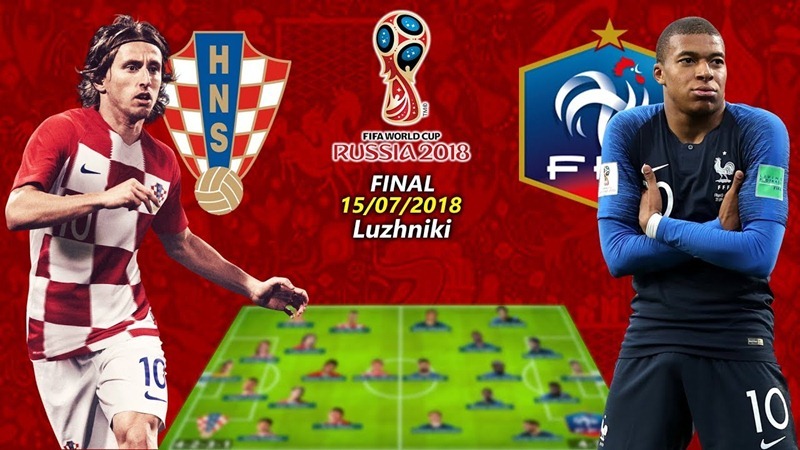 Xem trực tiếp chung kết Pháp vs Croatia ở đâu?